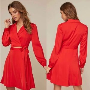 ASTR Cutout Wrap Dress